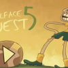 The iconic grinning Trollface character dressed as a soccer player in Trollface Quest 5